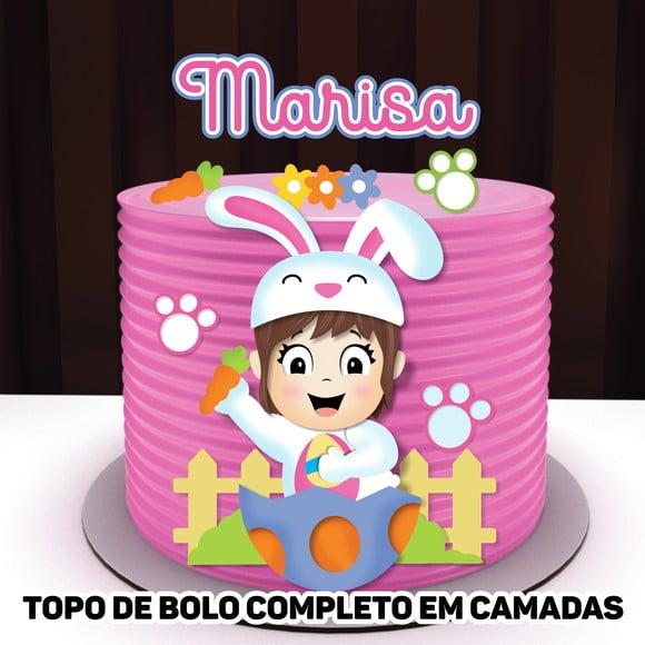 Topo de Bolo Páscoa Menina