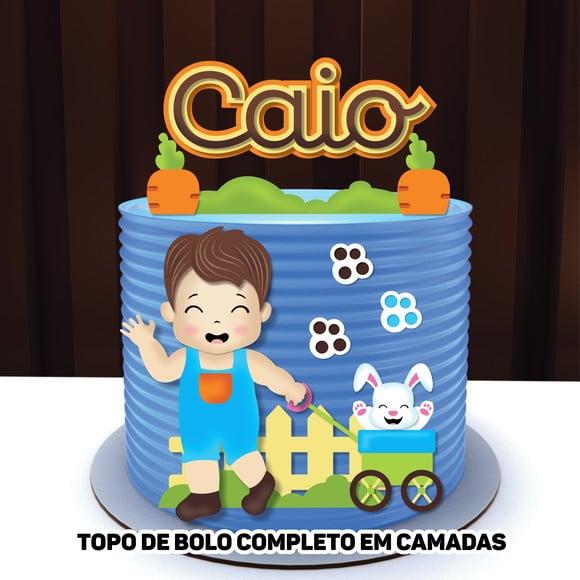 Topo de Bolo Páscoa Menino