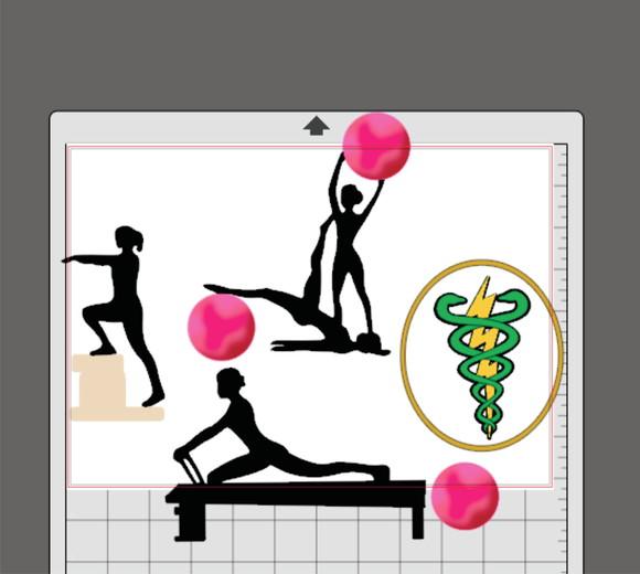 Topo de Bolo Pilates e Fisioterapia Arquivo de Corte