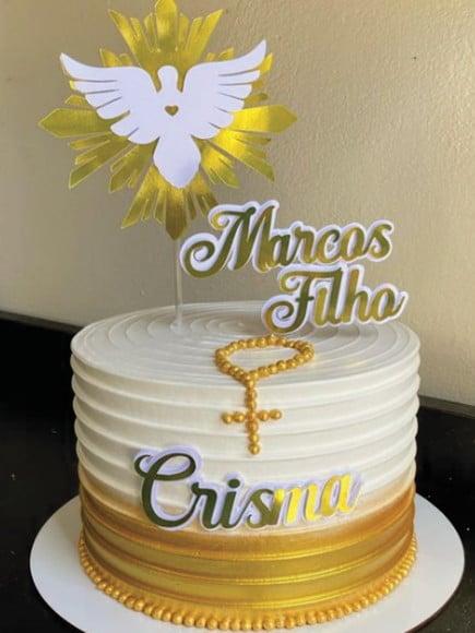 Topo de Bolo Primeira Comunhão Crisma Arquivo de Corte