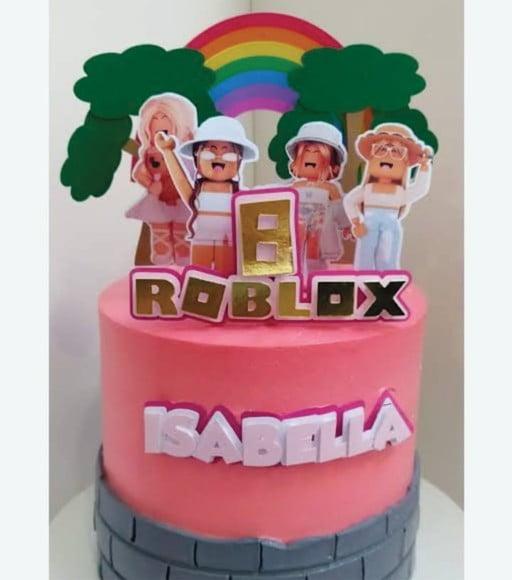 Topo de Bolo Roblox Menina Arquivo de Corte
