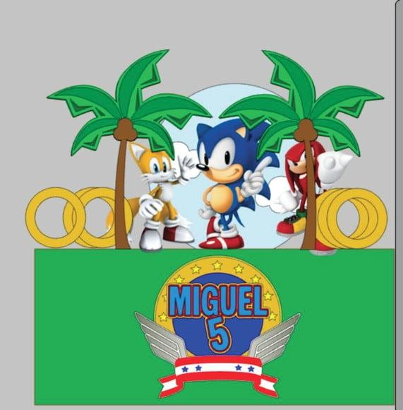 Topo de Bolo Sonic