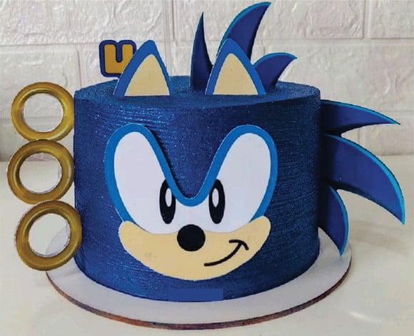 Topo de Bolo Sonic