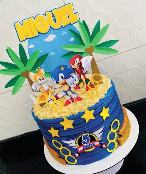 Topo de Bolo Sonic