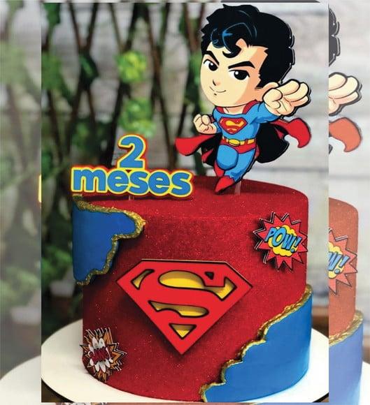 Topo de Bolo Superman
