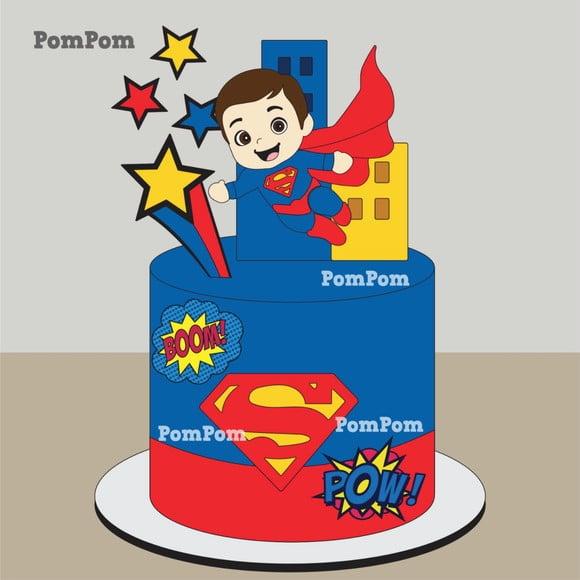 Topo de Bolo Superman