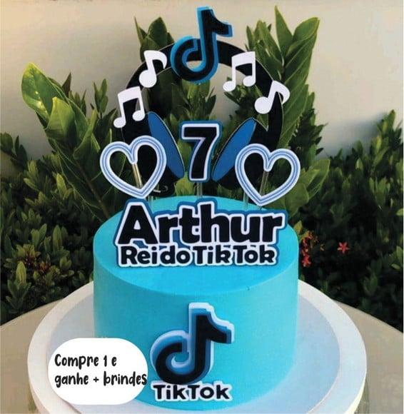 Topo de bolo TikTok