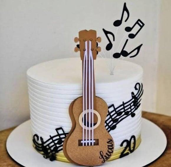 Topo de Bolo Violão Musica