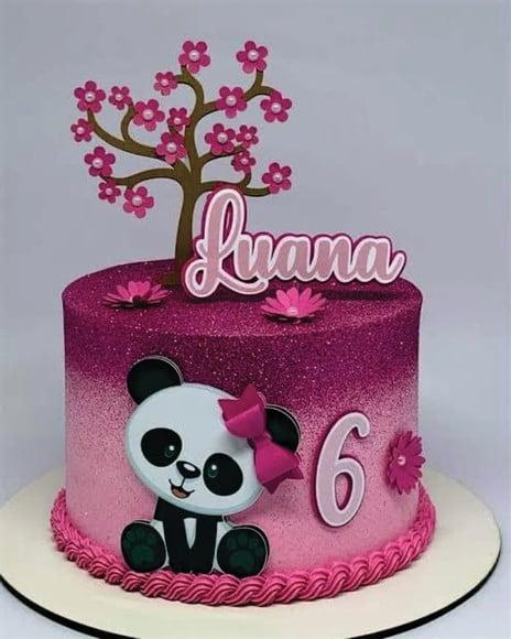 Ursinha Panda Rosa Arquivo de Corte