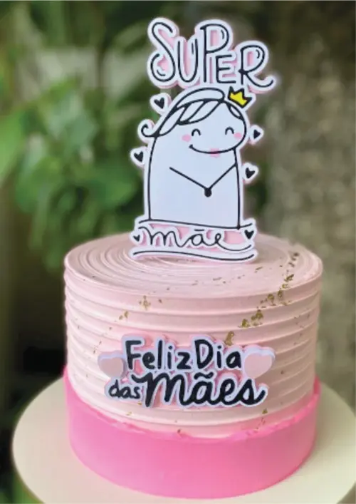 Topo de Bolo Dias Das Mães Flork
