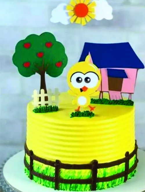 Arquivo de Corte Topo de Bolo Pintinho Amarelinho