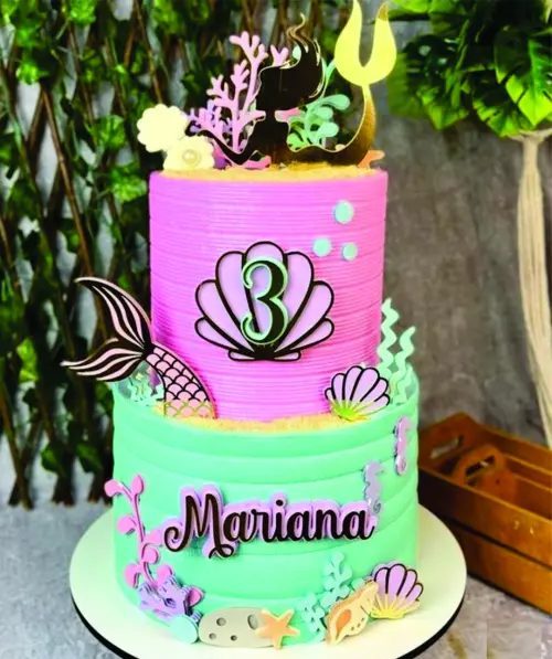Topo de bolo Barbie Sereia arquivo de corte