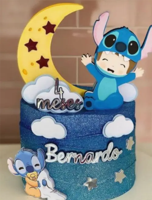 Topo de bolo menino Stitch arquivo de corte