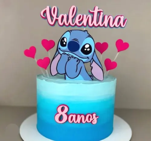 topo de bolo stitch  arquivo de corte