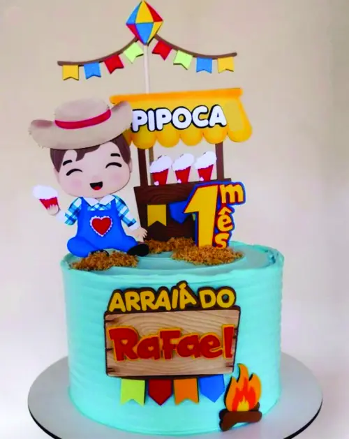 Topo de Bolo Junino Menino Arquivo de Corte