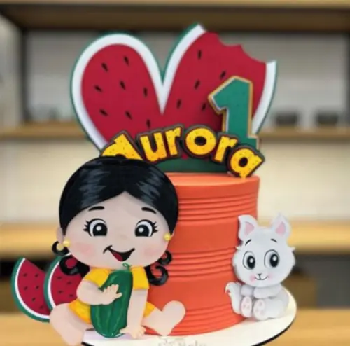 Topo de Bolo Magali Arquivo de Corte Silhouette