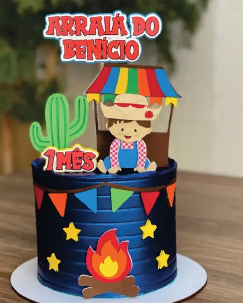 Topo de Bolo Junino Menino Arquivo de Corte