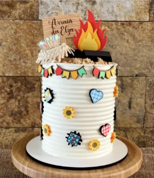 Topo de bolo junino Fogueira arquivo de corte