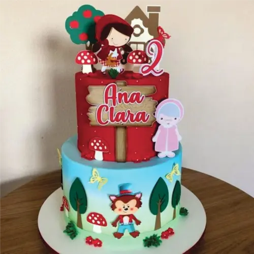 Arquivo de Corte Topo de Bolo Chapeuzinho Vermelho