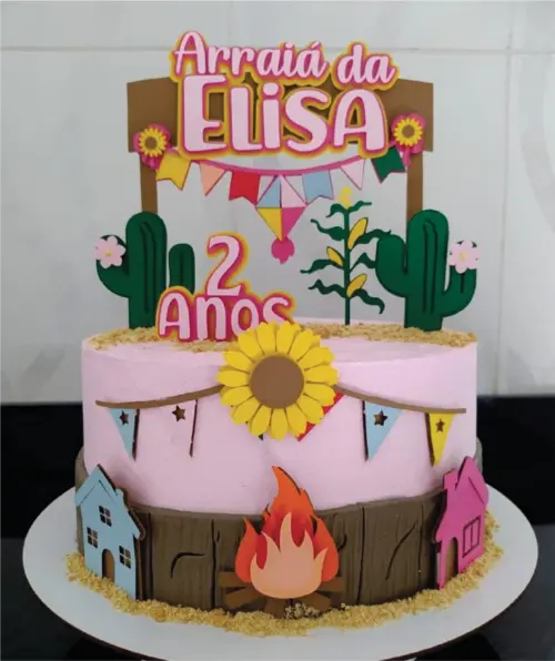 Topo de bolo junino Fogueira arquivo de corte