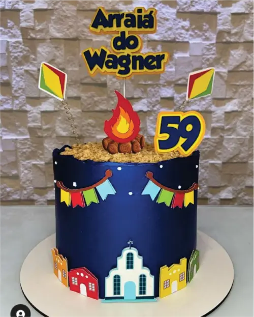 Topo de bolo junino Fogueira arquivo de corte