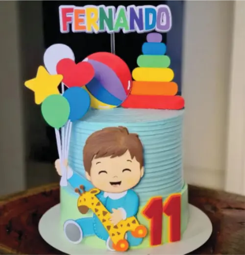 Topo de bolo Brinquedos Menino