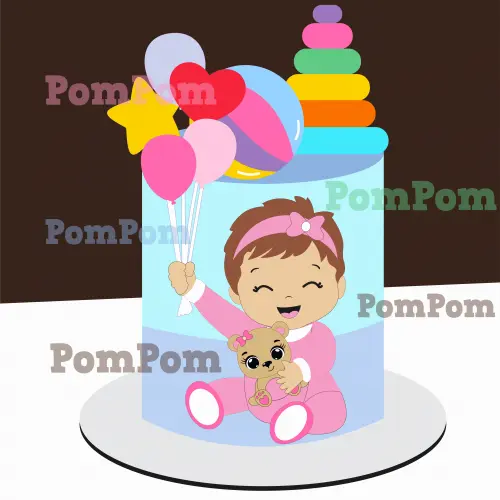 Topo de bolo Brinquedos Menina