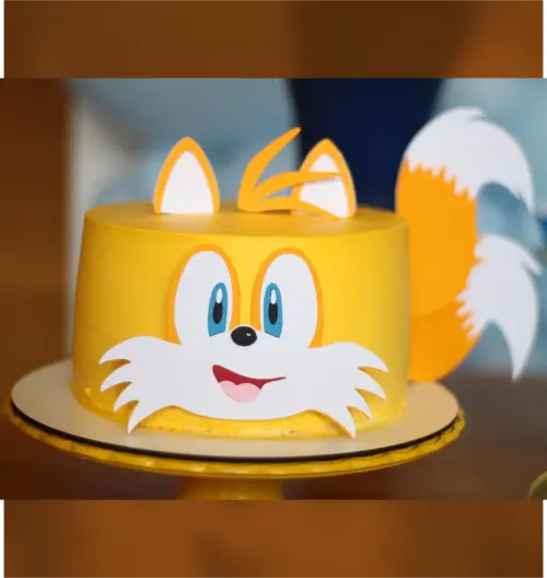 Topo de Bolo Sonic Tails Arquivo de Corte Silhouette