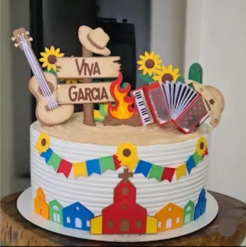 Topo de bolo junino Violão arquivo de corte