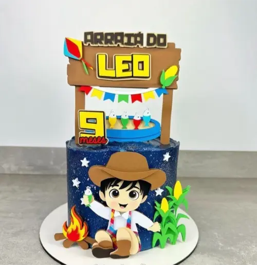 Topo de Bolo Junino Menino Arquivo de Corte