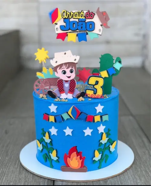 Topo de Bolo Junino Menina Arquivo de Corte