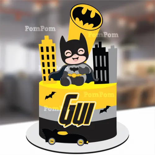 Topo de Bolo Batman baby Arquivo de corte silhouette studio