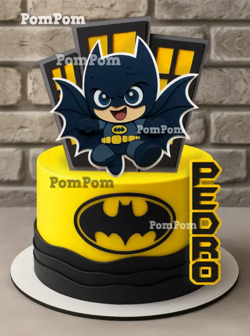 Topo de Bolo Batman Arquivo de Corte Silhouette