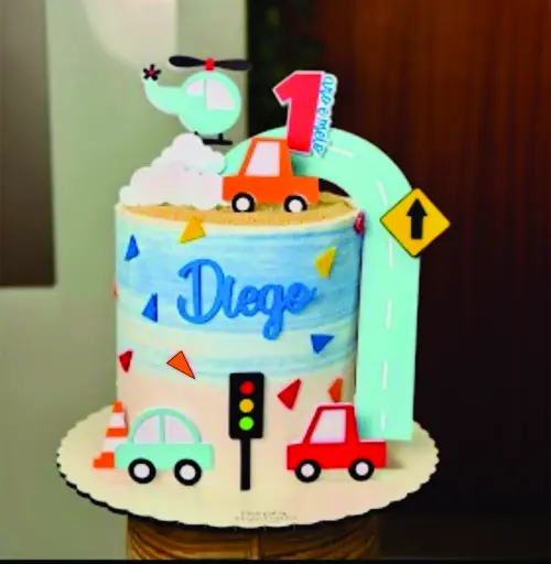 Topo de Bolo Carros Transporte Arquivo de Corte