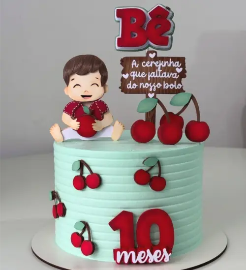 Arquivo de Corte Topo de Bolo Cerejinha Baby
