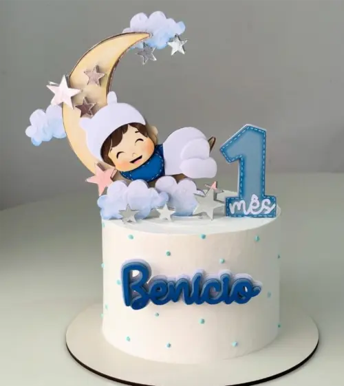 Topo e bolo mesversario Menino