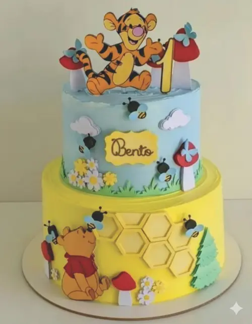 topo de bolo ursinho pooh