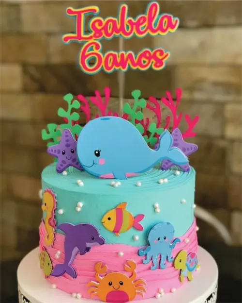 topo de bolo fundo do mar