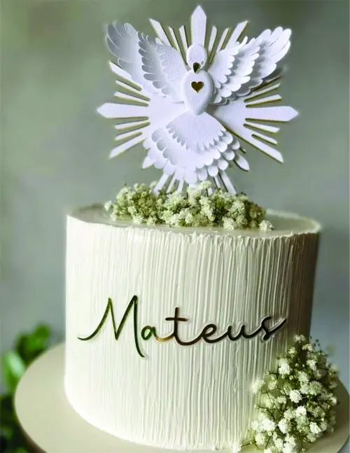 topo de bolo divino espirito santo