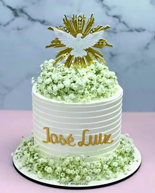 topo de bolo divino espirito santo crisma