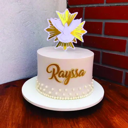 topo de bolo divino espirito santo crisma