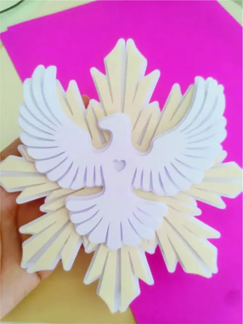 topo de bolo divino espirito santo crisma