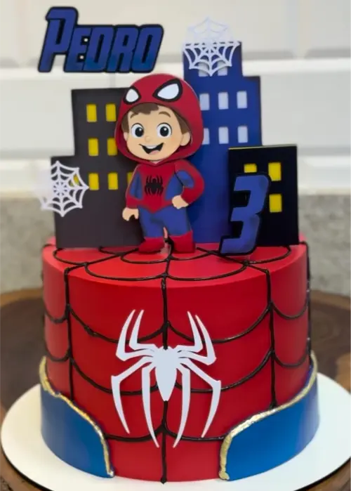 Topo de Bolo Homem Aranha - Cópia