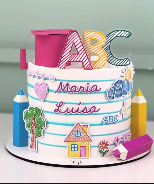 Arquivo de Corte Topo de Bolo Formatura ABC