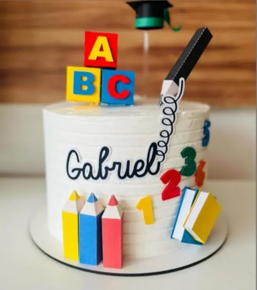 Arquivo de Corte Topo de Bolo Formatura ABC