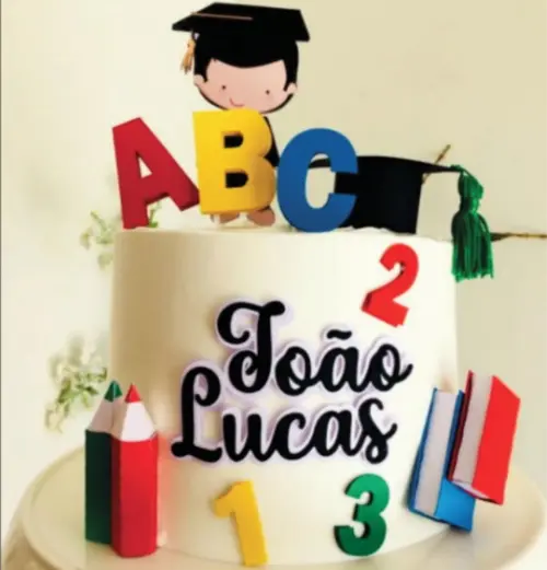 Arquivo de Corte Topo de Bolo Formatura ABC