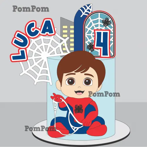 Topo de Bolo Homem Aranha