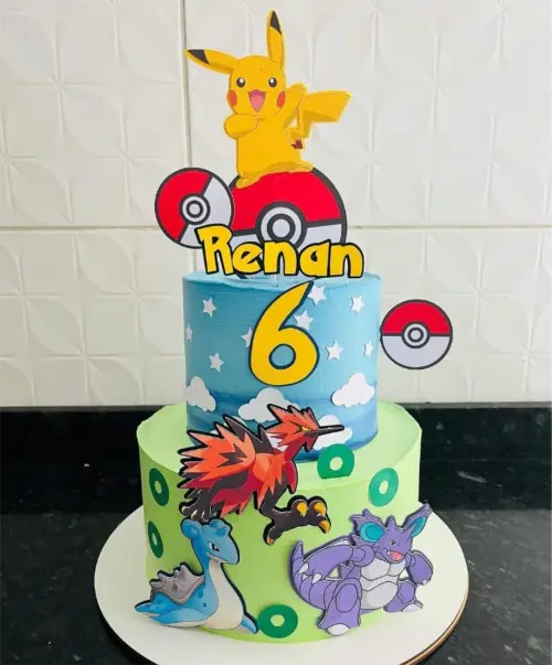 Topo de Bolo Pokemon