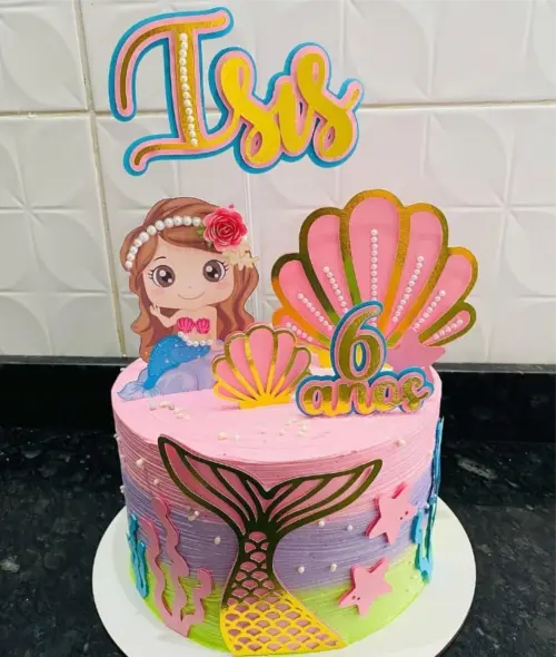 Topo de bolo Barbie Sereia
