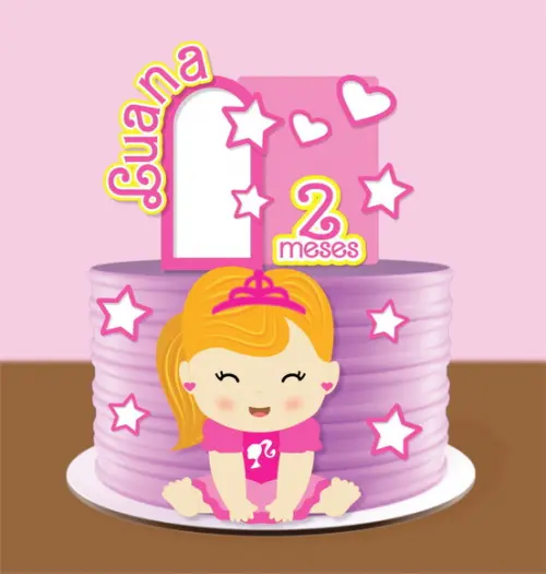 Arquivo de Corte Barbie Princesa Baby em Camadas 3d